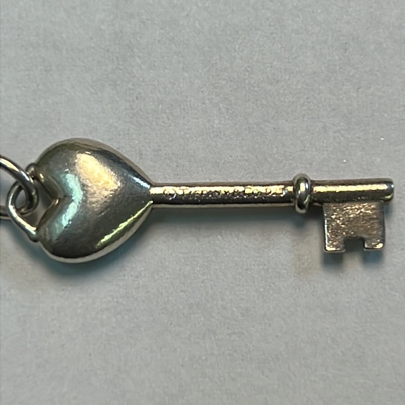Tiffany & Co. Blue Enamel Key Silver - Picture 3 of 3